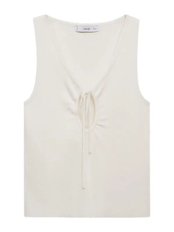 MANGO MANGO Top z naramnicami 'FORAT'  ecru