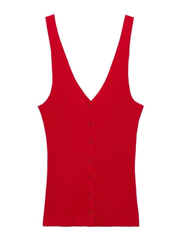 MANGO MANGO Top z naramnicami 'LANA'  rdeča