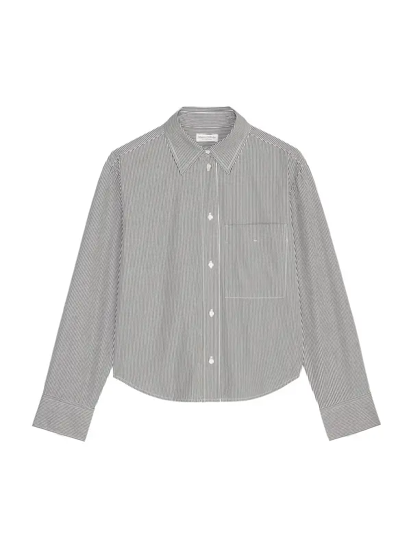 Marc O'Polo Marc O'Polo Bluza  temno siva / bela