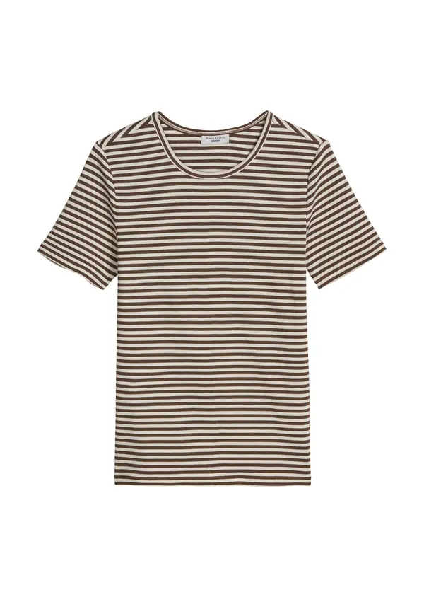 Marc O'Polo DENIM Marc O'Polo DENIM Majica  ecru / temno rjava