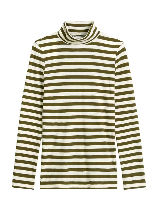 Marc O'Polo DENIM Marc O'Polo DENIM Majica  kremna / temno zelena