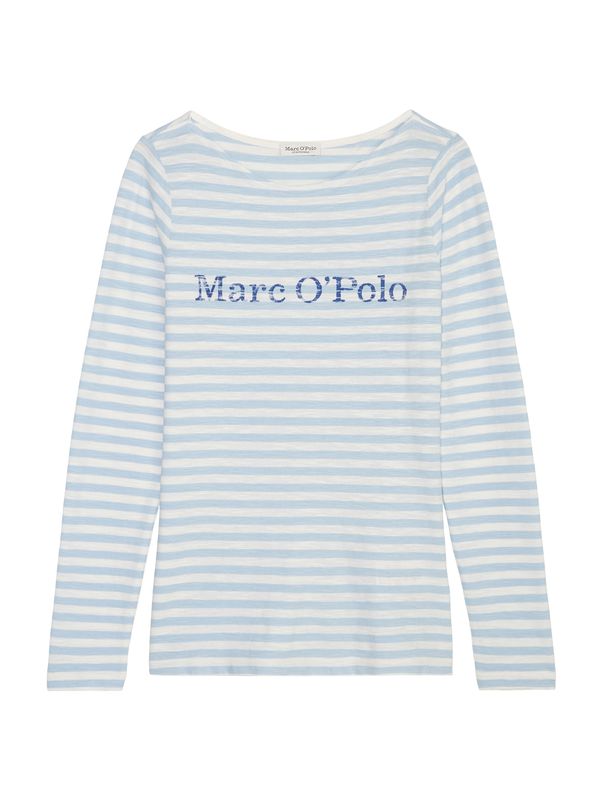 Marc O'Polo Marc O'Polo Majica  modra / svetlo modra / pegasto bela