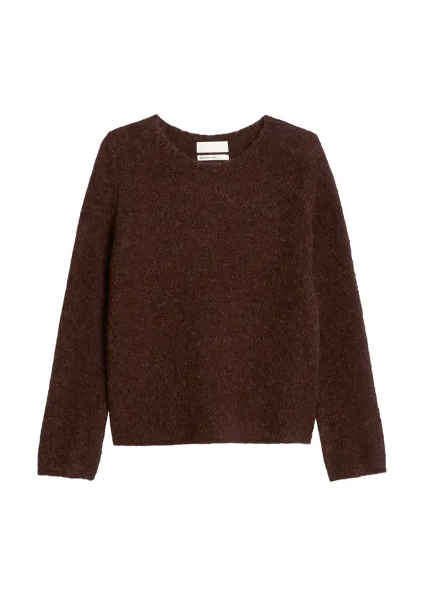 Marc O'Polo Marc O'Polo Pulover 'Bouclé'  temno rdeča