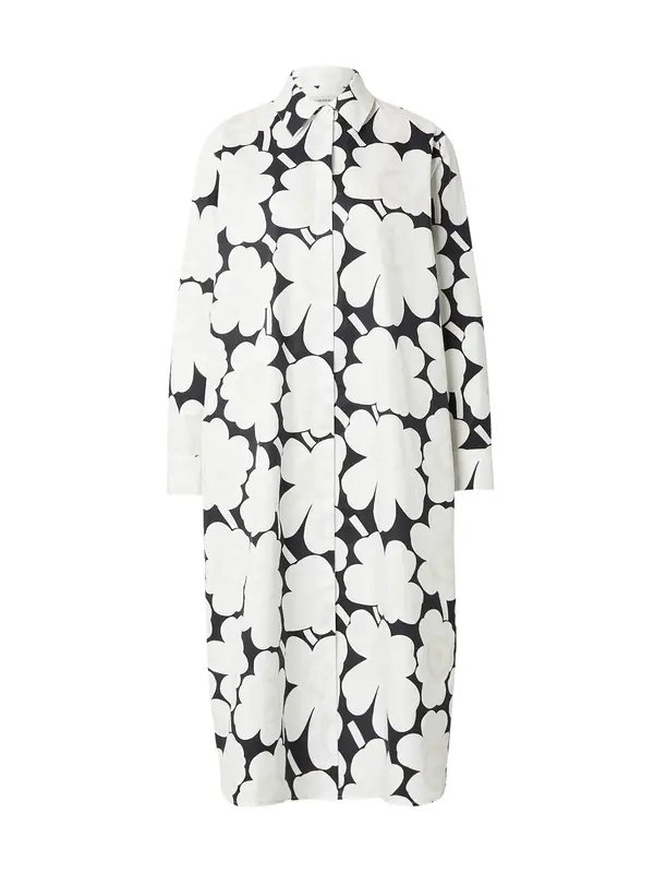 Marimekko Marimekko Dolga srajca 'RUNOELMA UNIKKO'  svetlo bež / črna / bela