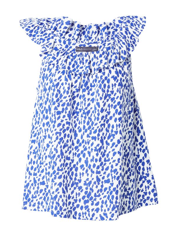 Marks & Spencer Marks & Spencer Bluza 'Lin'  modra / bela