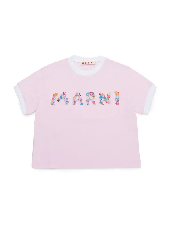 Marni Marni Majica  modra / oranžna / roza / bela