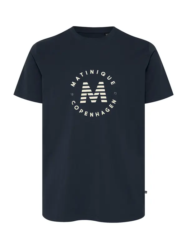 Matinique Matinique Majica 'MAJeramy'  nočno modra / bela
