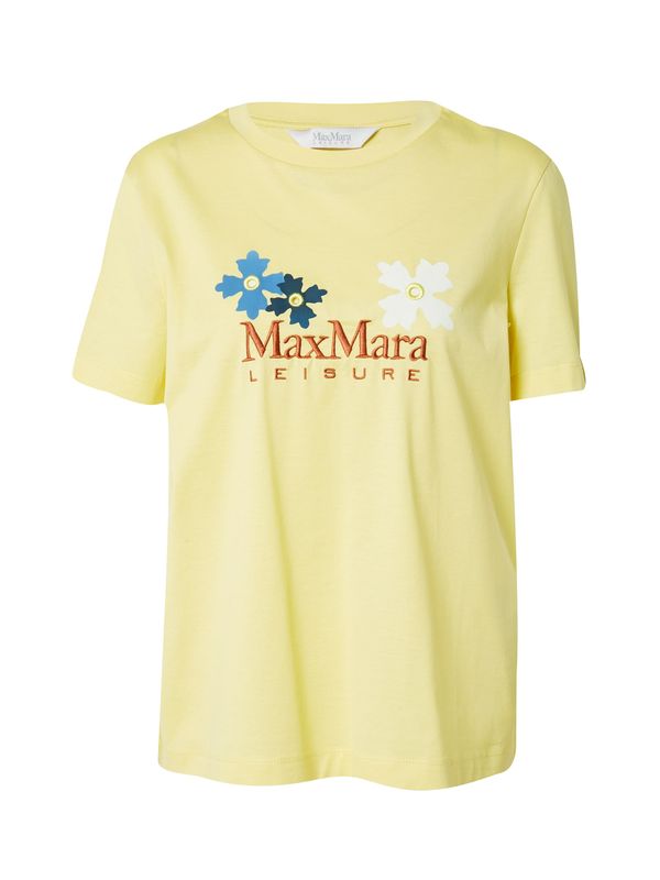 Max Mara Leisure Max Mara Leisure Majica 'OBLIQUA'  modra / rjava / rumena / bela