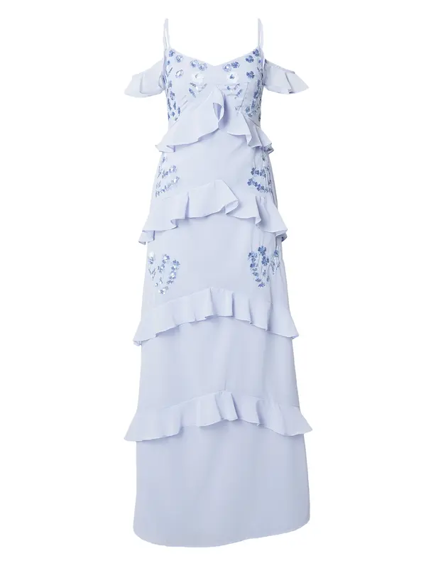 Maya Deluxe Maya Deluxe Večerna obleka  modra / pastelno modra