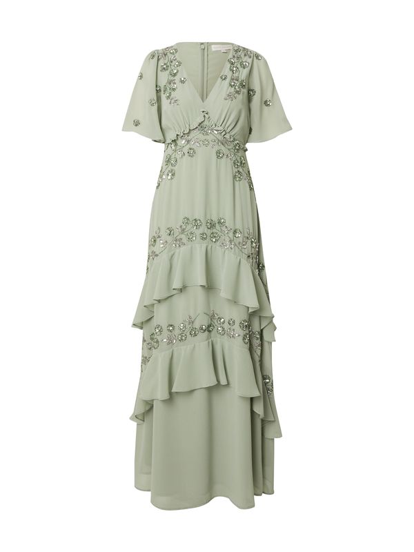 Maya Deluxe Maya Deluxe Večerna obleka  zelena / pastelno zelena / srebrna