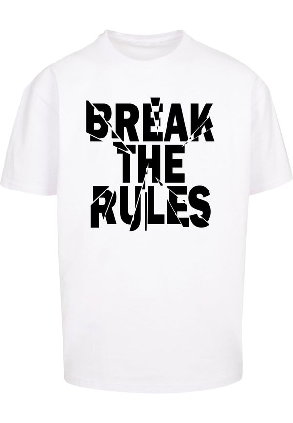 Merchcode Merchcode Majica 'Break The Rules 2'  črna / bela