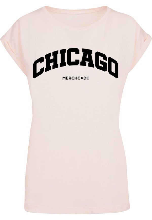 Merchcode Merchcode Majica 'Chicago'  puder / črna