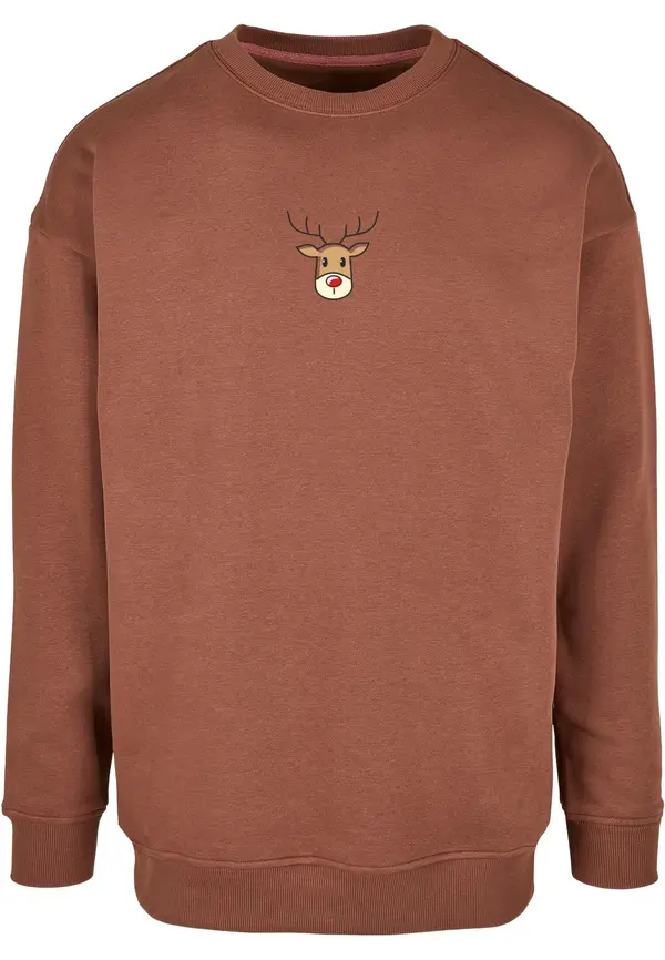 Merchcode Merchcode Majica 'Christmas Cute Deer'  bež / kostanj rjava / rdeča / črna