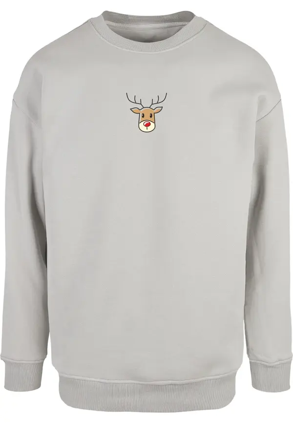 Merchcode Merchcode Majica 'Christmas Cute Deer'  rjava / siva / svetlo siva / bela