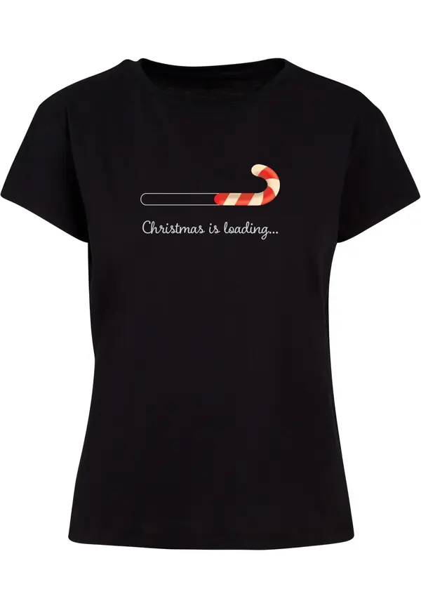 Merchcode Merchcode Majica 'Christmas Loading'  rdeča / črna / off-bela