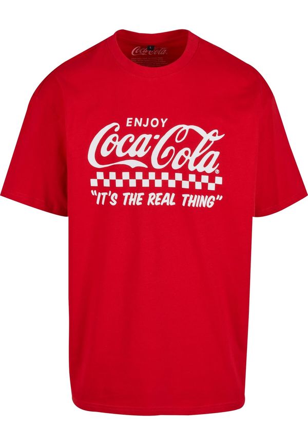 Merchcode Merchcode Majica 'Coca Cola Enjoy Coke'  rdeča / bela
