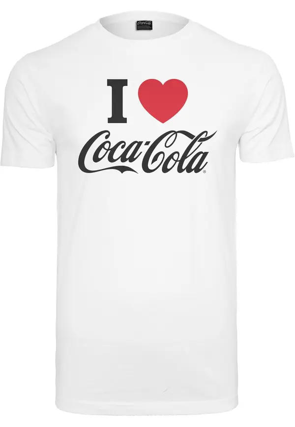 Merchcode Merchcode Majica 'Coca Cola I Love Coke'  rdeča / črna / bela