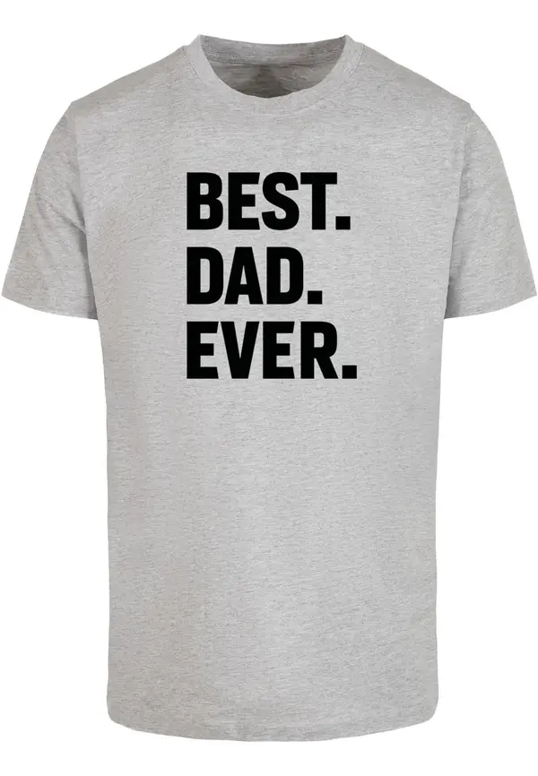Merchcode Merchcode Majica 'Fathers Day - Best Dad Ever'  siva / črna