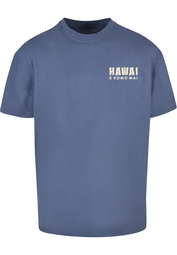 Merchcode Merchcode Majica 'Hawai'  svetlo bež / safir