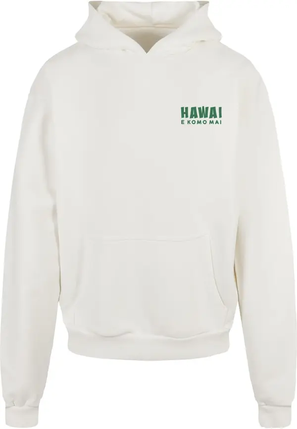 Merchcode Merchcode Majica 'Hawai'  temno zelena / bela