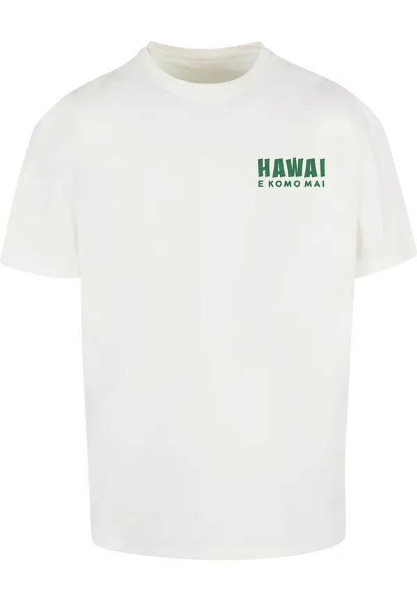 Merchcode Merchcode Majica 'Hawai'  zelena / jajčna lupina