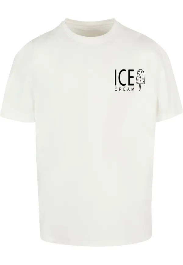 Merchcode Merchcode Majica 'Ice Cream'  črna / bela