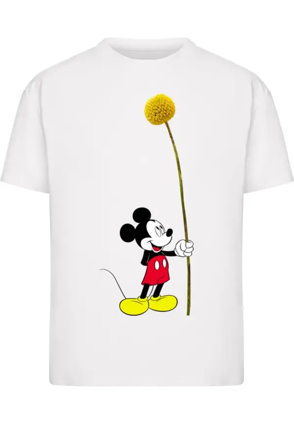Merchcode Merchcode Majica 'Mickey Flower Tee'  mešane barve / bela