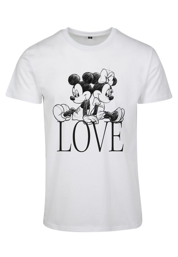 Merchcode Merchcode Majica 'Minnie Loves Mickey'  črna / bela