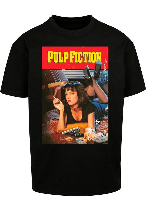 Merchcode Merchcode Majica 'Pulp Fiction Poster'  bež / rumena / karminsko rdeča / črna