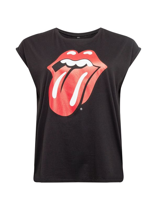 Merchcode Merchcode Majica 'Rolling Stones Tongue'  rdeča / črna / bela