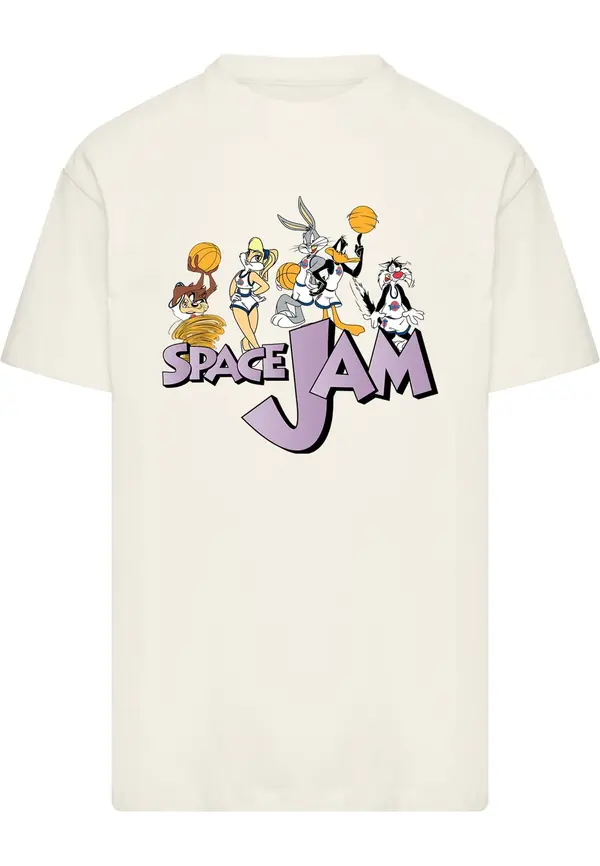 Merchcode Merchcode Majica 'Space Jam Group'  pesek / temno rumena / siva / lila