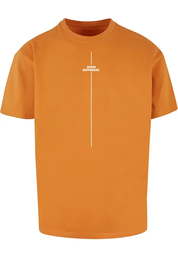 Merchcode Merchcode Majica 'Think Different'  oranžna / bela