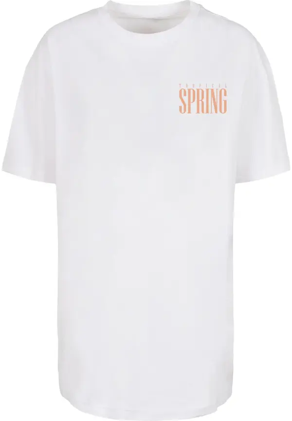 Merchcode Merchcode Majica 'Tropical Spring'  marelica / bela