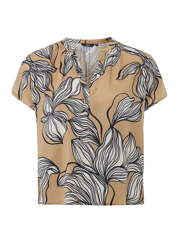MEXX MEXX Bluza  svetlo rjava / črna / bela