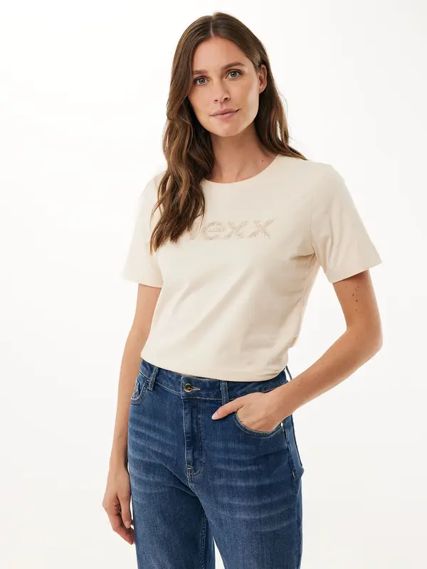 MEXX MEXX Majica 'Clover'  kremna