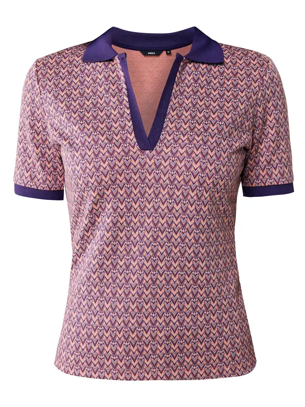MEXX MEXX Majica  temno liila / losos / off-bela