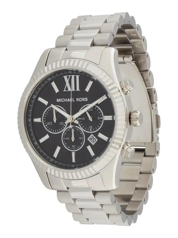Michael Kors Michael Kors Analogna ura 'LEXINGTON'  črna / srebrna