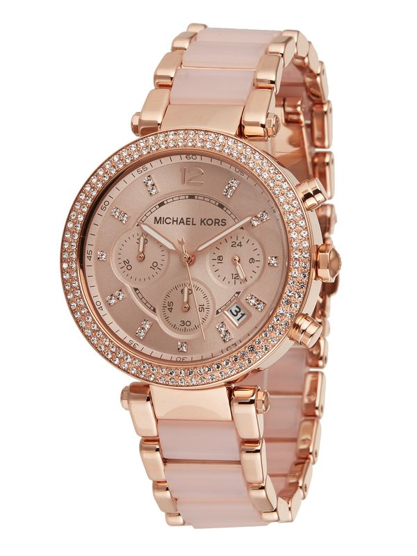 Michael Kors Michael Kors Analogna ura 'PARKER'  bronasta / rožnato zlata