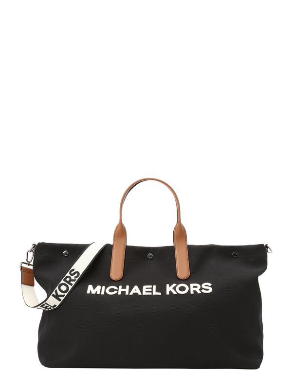 Michael Kors Michael Kors Nakupovalna torba  svetlo rjava / črna / bela