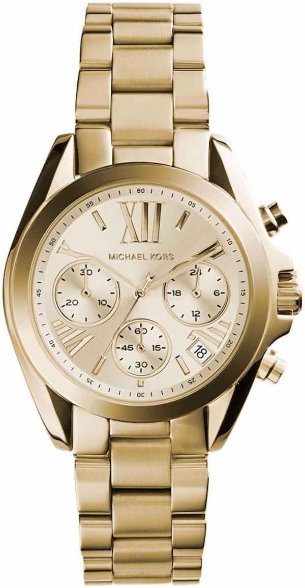 MICHAEL Michael Kors MICHAEL Michael Kors Analogna ura 'BRADSHAW'  šampanjec / zlata