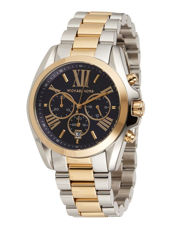 MICHAEL Michael Kors MICHAEL Michael Kors Analogna ura 'Chronograph'  modra / zlata / srebrna