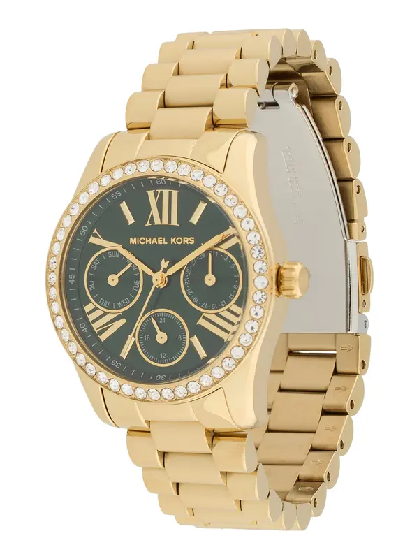 MICHAEL Michael Kors MICHAEL Michael Kors Analogna ura 'LEXINGTON'  zlata / smaragd