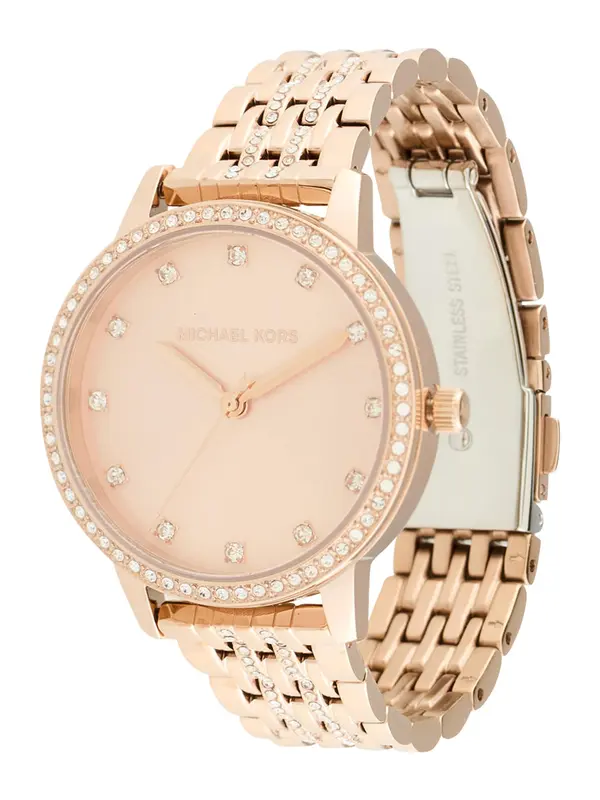MICHAEL Michael Kors MICHAEL Michael Kors Analogna ura 'MELISSA'  rožnato zlata / transparentna