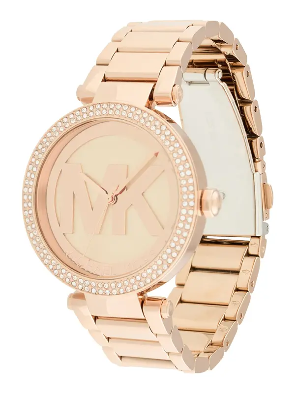 MICHAEL Michael Kors MICHAEL Michael Kors Analogna ura 'PARKER'  zlata / rožnato zlata / transparentna