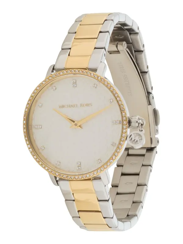 MICHAEL Michael Kors MICHAEL Michael Kors Analogna ura 'PYPER'  zlata / srebrna / biserno bela