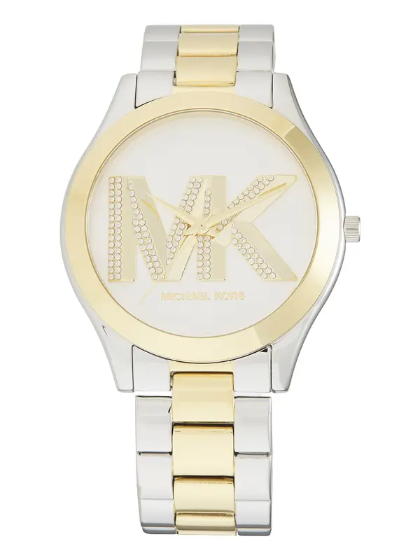 MICHAEL Michael Kors MICHAEL Michael Kors Analogna ura 'SLIM RUNWAY'  zlata / srebrna / transparentna