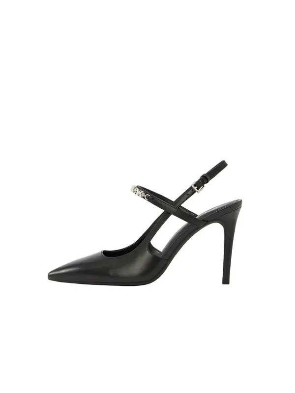 MICHAEL Michael Kors MICHAEL Michael Kors Čevlji s peto in s paščki 'DINA'  črna