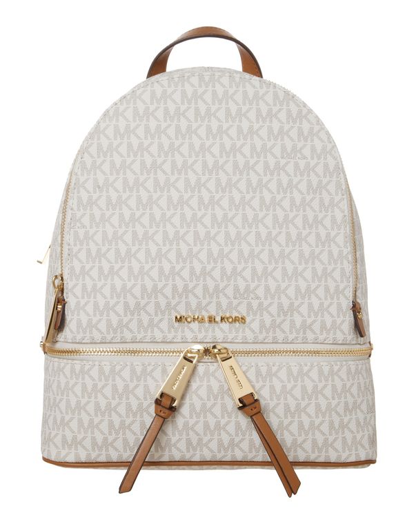 MICHAEL Michael Kors MICHAEL Michael Kors Nahrbtnik 'Rhea'  karamel / svetlo siva / bela