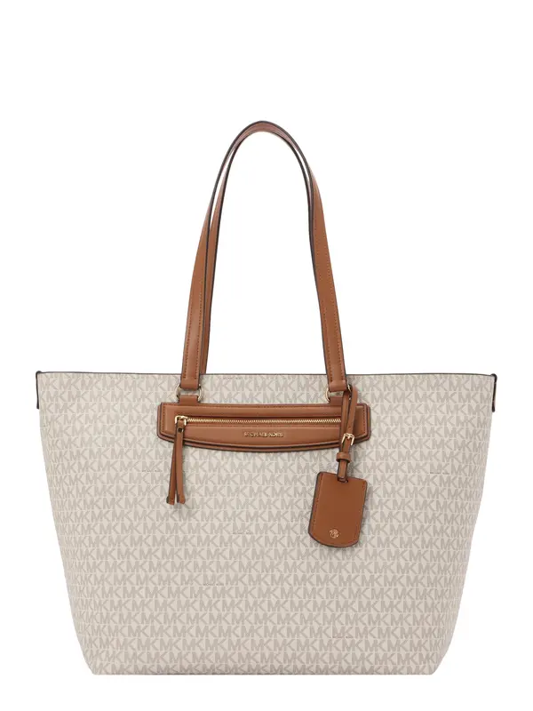MICHAEL Michael Kors MICHAEL Michael Kors Nakupovalna torba  ecru / karamel / temno rjava