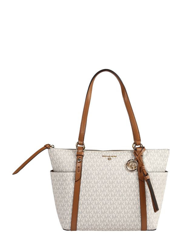 MICHAEL Michael Kors MICHAEL Michael Kors Nakupovalna torba  karamel / siva / volneno bela